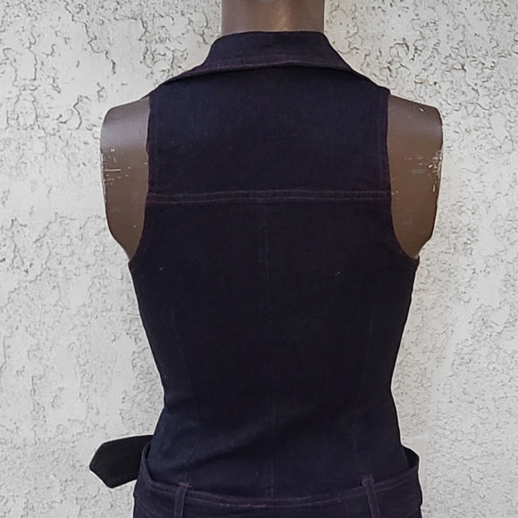 Vintage Sleeveless Denim Dress - Picture 5 of 8